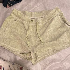 green lounge shorts